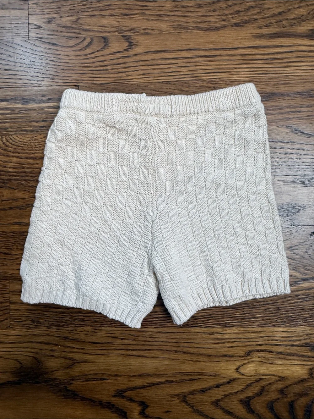 Original Penguin by Munsing Wear Boys Cream Knit Button-Front Sweater Shorts Set